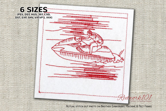 Review: Boy Riding a Jet Ski Embroidery Design