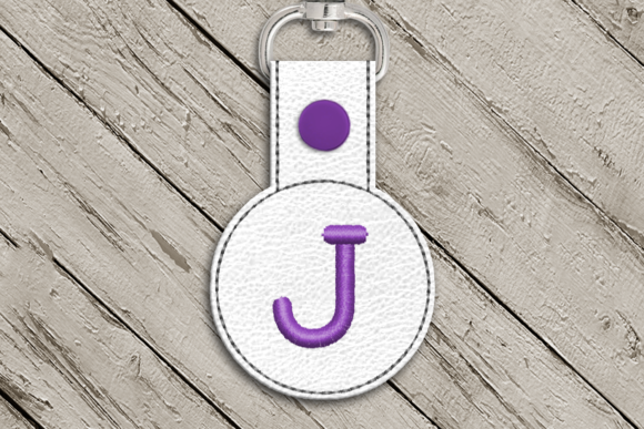 Review: Letter J ITH Round Key Fob Applique for Etsy