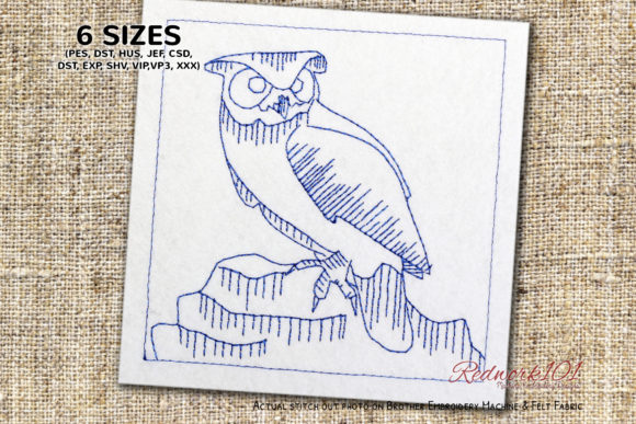 Review: Minnesota Great Horned Owl Redwork for Holiday Crafts