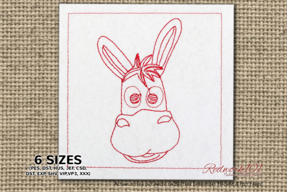 Review: Smiling Donkey Head Redwork for Makers