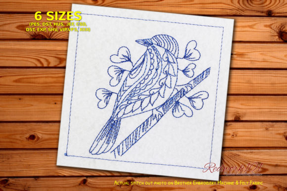 Reviewing Bird with Love Mandala Redwork for Holiday Sales