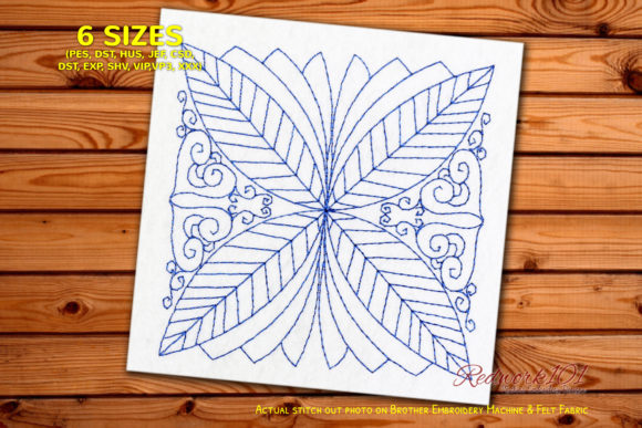 Reviewing Leaf Pattern Redwork for Etsy Shops