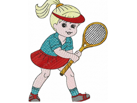 Reviewing the Girl Playing Tennis Embroidery Design