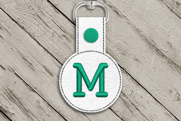 Reviewing the Letter M ITH Round Key Fob Applique for Etsy